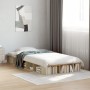 Sonoma oak engineered wood bed frame 90x200 cm by vidaXL, Beds and slatted bases - Ref: Foro24-3280519, Price: 131,03 €, Disc...