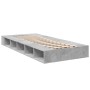 Estructura de cama madera de ingeniería gris hormigón 90x190 cm de vidaXL, Camas y somieres - Ref: Foro24-3280527, Precio: 11...