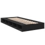 Black engineered wood bed frame 90x190 cm by vidaXL, Beds and slatted bases - Ref: Foro24-3280525, Price: 121,99 €, Discount: %