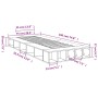 Estructura de cama madera de ingeniería roble Sonoma 75x190 cm de vidaXL, Camas y somieres - Ref: Foro24-3280533, Precio: 111...