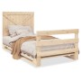 Estructura de cama con cabecero madera maciza pino 100x200 cm de vidaXL, Camas y somieres - Ref: Foro24-3281575, Precio: 142,...