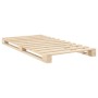 Estructura de cama con cabecero madera maciza pino 100x200 cm de vidaXL, Camas y somieres - Ref: Foro24-3281575, Precio: 142,...