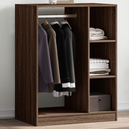 Engineered wood brown oak wardrobe 77x48x102 cm by vidaXL, Dresser Organizers and Bar Hangers - Ref: Foro24-840813, Price: 95...