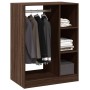 Engineered wood brown oak wardrobe 77x48x102 cm by vidaXL, Dresser Organizers and Bar Hangers - Ref: Foro24-840813, Price: 95...