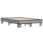 Estructura cama madera ingeniería metal gris Sonoma 120x200 cm de vidaXL, Camas y somieres - Ref: Foro24-845865, Precio: 114,...