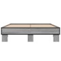 Estructura cama madera ingeniería metal gris Sonoma 120x200 cm de vidaXL, Camas y somieres - Ref: Foro24-845865, Precio: 114,...