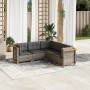 Garden sofa set with 5-piece synthetic rattan gray cushions by vidaXL, Garden sets - Ref: Foro24-3261822, Price: 378,42 €, Di...