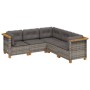 Set Gartensofas mit Kissen 5 Stück synthetisches Rattangrau von vidaXL, Gartensets - Ref: Foro24-3261822, Preis: 377,28 €, Ra...