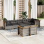 Set mit 8 Gartensofas und Kissen synthetisches Rattangrau von vidaXL, Gartensets - Ref: Foro24-3261888, Preis: 631,35 €, Raba...