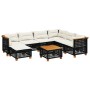 8-piece garden sofa set with black synthetic rattan cushions by vidaXL, Garden sets - Ref: Foro24-3261944, Price: 606,80 €, D...