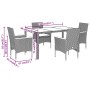 Set de comedor jardín 5 pzas con cojines ratán PE acacia negro de vidaXL, Conjuntos de jardín - Ref: Foro24-3278629, Precio: ...