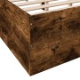 Estructura de cama madera de ingeniería roble ahumado 150x200cm de vidaXL, Camas y somieres - Ref: Foro24-3281011, Precio: 12...