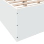 Estructura de cama madera de ingeniería blanca 150x200 cm de vidaXL, Camas y somieres - Ref: Foro24-3281007, Precio: 126,64 €...