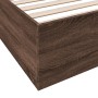 Oak brown engineered wood bed frame 180x200 cm by vidaXL, Beds and slatted bases - Ref: Foro24-3280999, Price: 131,99 €, Disc...