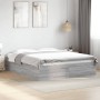 Estructura de cama madera de ingeniería gris Sonoma 160x200 cm de vidaXL, Camas y somieres - Ref: Foro24-3281005, Precio: 126...