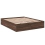 Oak brown engineered wood bed frame 150x200 cm by vidaXL, Beds and slatted bases - Ref: Foro24-3281013, Price: 125,50 €, Disc...