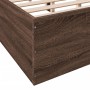 Oak brown engineered wood bed frame 150x200 cm by vidaXL, Beds and slatted bases - Ref: Foro24-3281013, Price: 125,50 €, Disc...