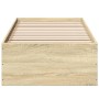 Sonoma oak engineered wood bed frame 90x200 cm by vidaXL, Beds and slatted bases - Ref: Foro24-3281058, Price: 90,28 €, Disco...