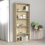 5-tier oak-colored plywood shelf 80x30x189cm by vidaXL, Bookcases and shelves - Ref: Foro24-801029, Price: 112,92 €, Discount: %