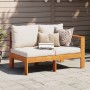 Garden sofa with 1 armrest, 2 seats, solid acacia wood. by vidaXL, Modular outdoor sofas - Ref: Foro24-367624, Price: 183,51 ...