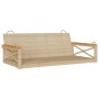 Banco columpio de ratán sintético beige 109x62x40 cm de vidaXL, Bancos de jardín - Ref: Foro24-368154, Precio: 84,99 €, Descu...