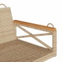 Banco columpio de ratán sintético beige 109x62x40 cm de vidaXL, Bancos de jardín - Ref: Foro24-368154, Precio: 84,99 €, Descu...