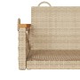 Banco columpio de ratán sintético beige 109x62x40 cm de vidaXL, Bancos de jardín - Ref: Foro24-368154, Precio: 84,99 €, Descu...