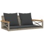 Swing bench with gray synthetic rattan cushions 109x62x40 cm by vidaXL, garden benches - Ref: Foro24-368156, Price: 123,49 €,...