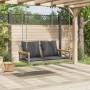 Swing bench with gray synthetic rattan cushions 109x62x40 cm by vidaXL, garden benches - Ref: Foro24-368156, Price: 123,49 €,...