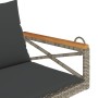 Swing bench with gray synthetic rattan cushions 109x62x40 cm by vidaXL, garden benches - Ref: Foro24-368156, Price: 123,49 €,...