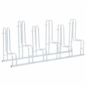 Ständer für 6 Fahrräder freistehender verzinkter Stahl von vidaXL, Sockel und Stützen zum Abstellen von Fahrrädern - Ref: For...