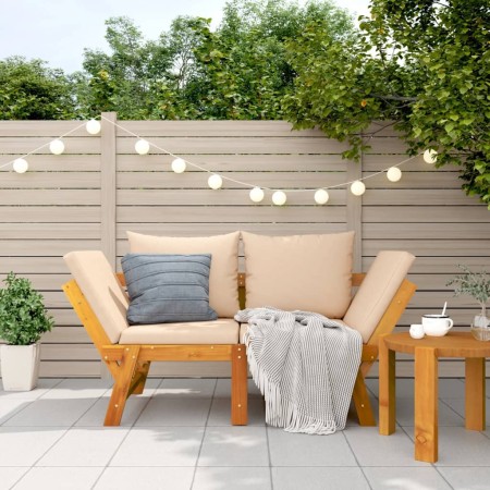 Solid acacia wood 2-in-1 garden bench with cushions by vidaXL, garden benches - Ref: Foro24-367581, Price: 239,46 €, Discount: %