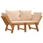 Solid acacia wood 2-in-1 garden bench with cushions by vidaXL, garden benches - Ref: Foro24-367581, Price: 239,46 €, Discount: %