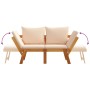 Solid acacia wood 2-in-1 garden bench with cushions by vidaXL, garden benches - Ref: Foro24-367581, Price: 239,46 €, Discount: %