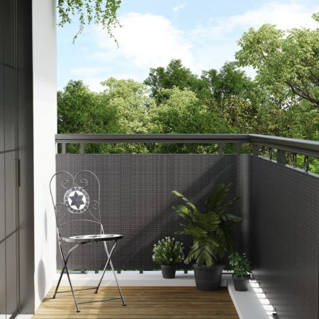 Awning for balcony in anthracite gray synthetic rattan 400x80 cm by vidaXL, fence panels - Ref: Foro24-156238, Price: 32,40 €...