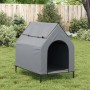 Hundehütte Oxford-Stoff und hellgrauer Stahl von vidaXL, Hundehütten - Ref: Foro24-172591, Preis: 67,75 €, Rabatt: %