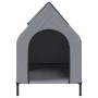 Hundehütte Oxford-Stoff und hellgrauer Stahl von vidaXL, Hundehütten - Ref: Foro24-172591, Preis: 67,75 €, Rabatt: %