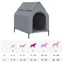 Hundehütte Oxford-Stoff und hellgrauer Stahl von vidaXL, Hundehütten - Ref: Foro24-172591, Preis: 67,75 €, Rabatt: %