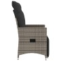 Reclining garden armchair with gray synthetic rattan cushions by vidaXL, Garden chairs - Ref: Foro24-365661, Price: 145,04 €,...