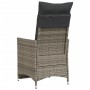 Reclining garden armchair with gray synthetic rattan cushions by vidaXL, Garden chairs - Ref: Foro24-365661, Price: 145,04 €,...