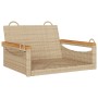 Beige synthetic rattan swing bench 63x62x40 cm by vidaXL, garden benches - Ref: Foro24-368163, Price: 74,35 €, Discount: %