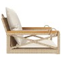 Swing bench with beige synthetic rattan cushions 63x62x40 cm by vidaXL, garden benches - Ref: Foro24-368175, Price: 85,32 €, ...