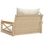 Swing bench with beige synthetic rattan cushions 63x62x40 cm by vidaXL, garden benches - Ref: Foro24-368175, Price: 85,32 €, ...