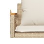 Swing bench with beige synthetic rattan cushions 63x62x40 cm by vidaXL, garden benches - Ref: Foro24-368175, Price: 85,32 €, ...