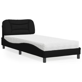 Cama con colchón tela negro 80x200 cm de vidaXL, Camas y somieres - Ref: Foro24-3208494, Precio: 261,99 €, Descuento: %