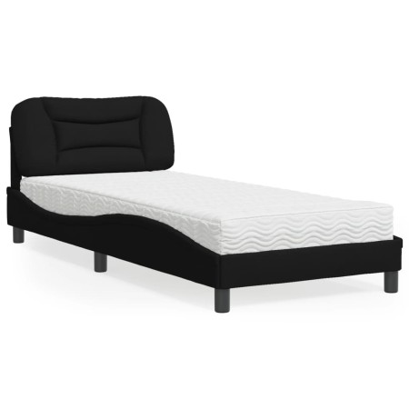 Cama con colchón tela negro 80x200 cm de vidaXL, Camas y somieres - Ref: Foro24-3208494, Precio: 264,11 €, Descuento: %