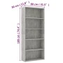 5-stöckiges Regal aus Sperrholz Sperrholz Beton 80x30x189cm von vidaXL, Bücherregale und Regale - Ref: Foro24-801030, Preis: ...