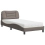 Cama con colchón tela gris taupe 80x200 cm de vidaXL, Camas y somieres - Ref: Foro24-3208496, Precio: 279,41 €, Descuento: %