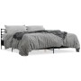 Estructura de cama madera de ingeniería y metal negro 180x200cm de vidaXL, Camas y somieres - Ref: Foro24-3280057, Precio: 16...