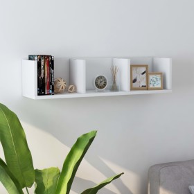 White plywood CD wall shelf 75x18x18cm by vidaXL, Shelves and shelves - Ref: Foro24-801310, Price: 28,28 €, Discount: %